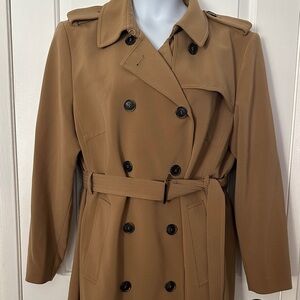 H&M Tan Double-Breasted Trench Coat